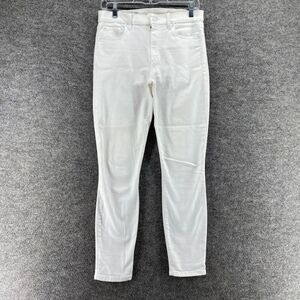 Gap Jeans Women 29 Plus White Denim Light Wash Skinny Mid Rise Pockets Casual